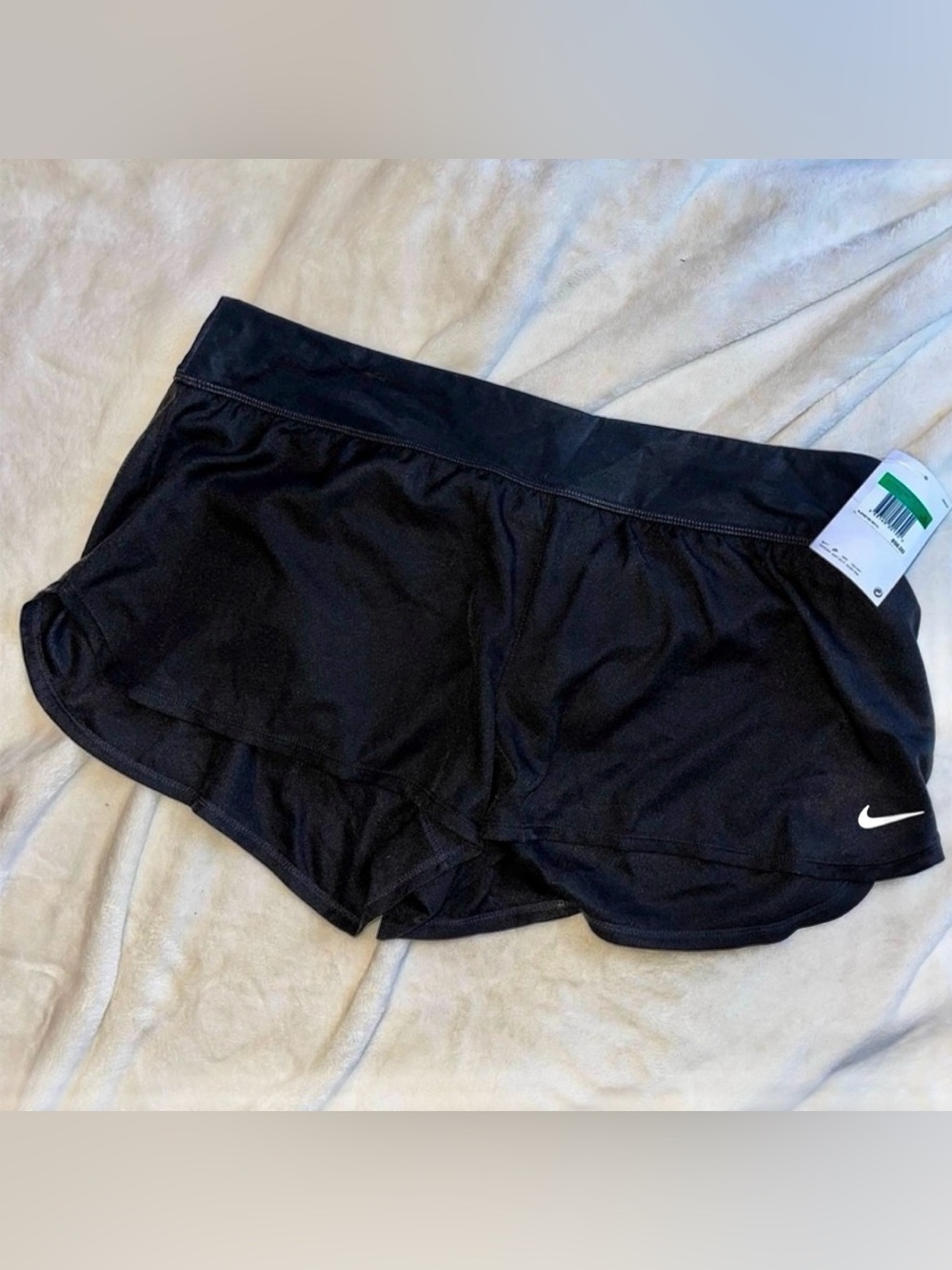 Beach Vacation Board Shorts Mid Rise Solid Black Swim Bottoms Water